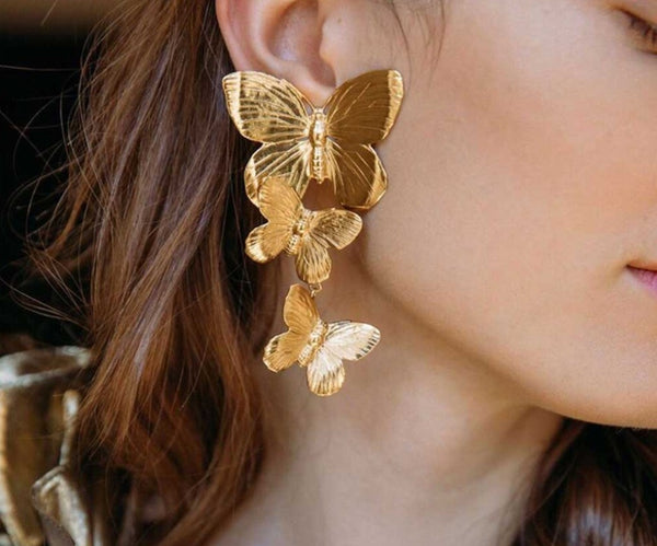 Gilded Butterfies Earrings