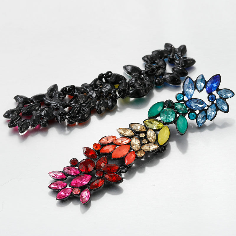 Rainbow Crystal Drop Earrings