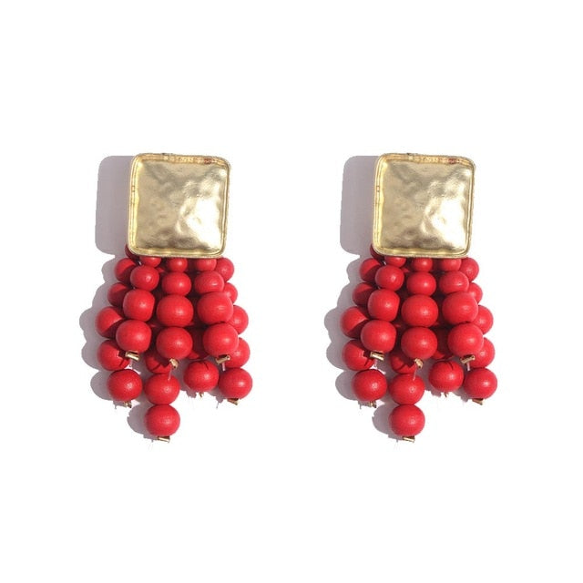 Beaded Fringe Earrings