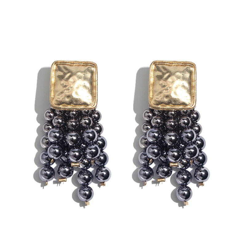 Beaded Fringe Earrings