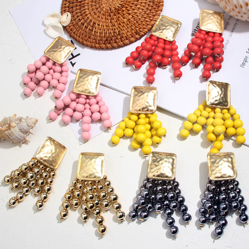 Beaded Fringe Earrings