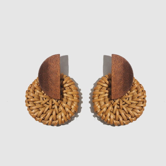 Rattan Woven Earrings