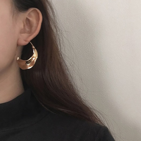 Gold Hammock Hoop Earrings